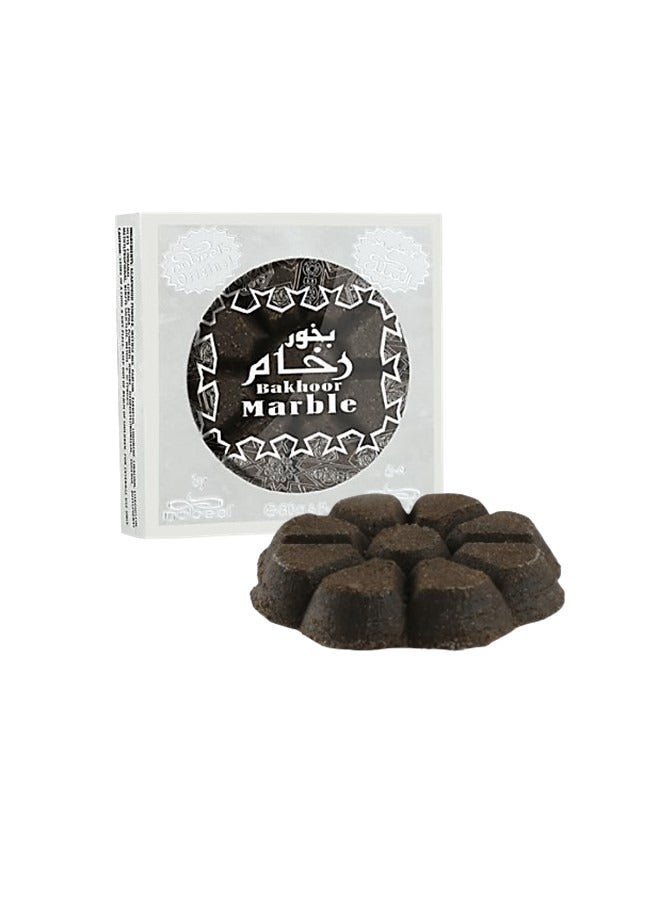 Nabeel Bakhoor Marble 30 GMS Luxury Arabic Incense with Deep Oudh Aroma for a Royal Home Ambience - Image 1